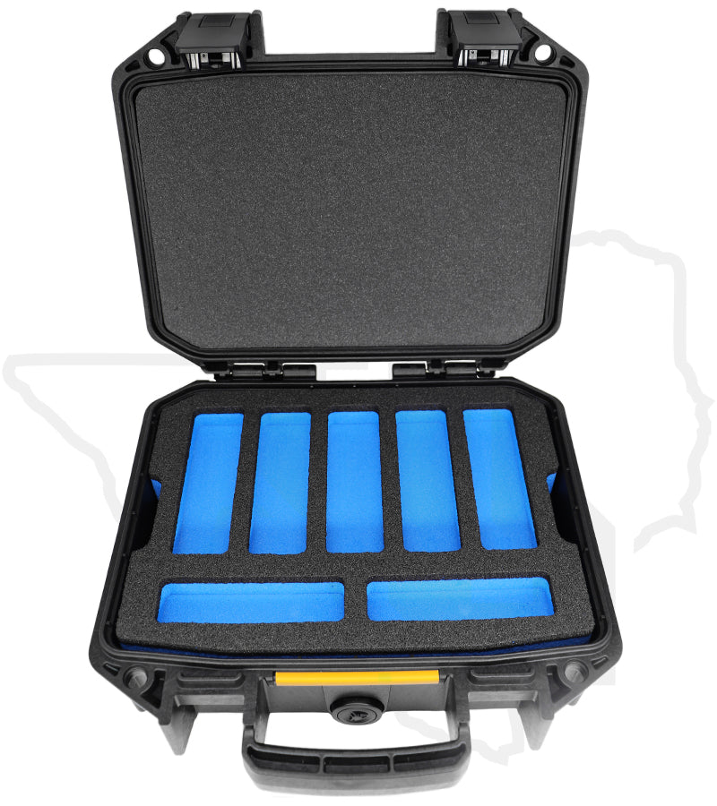 V100 Case Nalpak Pelican Vault Case V100 V100-K-BLK-BLU - Black w/ Blue Foam ...