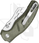 Kizer Sheepdog C01C Uti 2 V3488.29JNA1 - Green Micarta, Bead-Blasted
