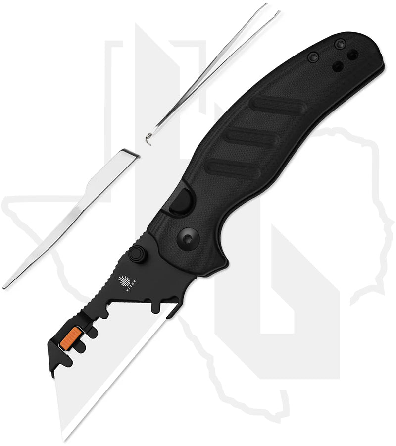 Kizer Sheepdog C01C Uti 2 V3488.29JNA3 - Black G-10, Black PVD