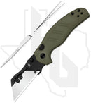 Kizer Sheepdog C01C Uti 1 V3488.29JSA2 - Olive Green G-10, Black PVD
