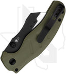 Kizer Sheepdog C01C Uti 1 V3488.29JSA2 - Olive Green G-10, Black PVD