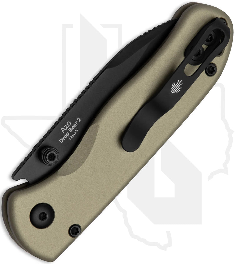 Kizer Drop Bear 2 V3619.2CD1 - Tan Aluminum, Matte DLC