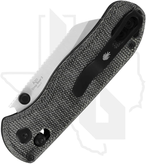 Kizer Drop Bear 2 V3619.2KS1 - Black Micarta, Satin