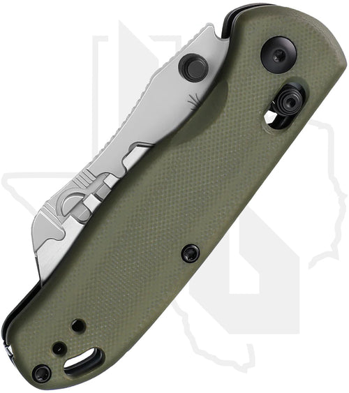 Kizer Uti Bear 2 V3619JA6 - Olive Green G-10, Bead-Blasted