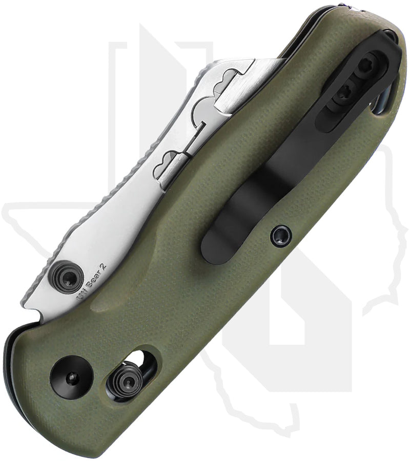 Kizer Uti Bear 2 V3619JA6 - Olive Green G-10, Bead-Blasted