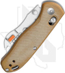 Kizer Uti Bear 2 V3619JA7 - Brown Micarta, Bead-Blasted