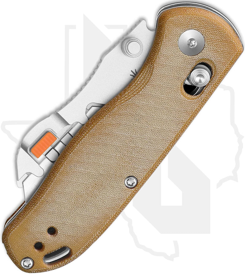 Kizer Uti Bear 2 V3619JA7 - Brown Micarta, Bead-Blasted