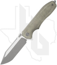 EIKONIC Validus VA9GT - Olive Green Micarta, Two Tone Hand-Rubbed Satin & Dark Acid Stonewashed