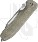 EIKONIC Validus VA9GT - Olive Green Micarta, Two Tone Hand-Rubbed Satin & Dark Acid Stonewashed