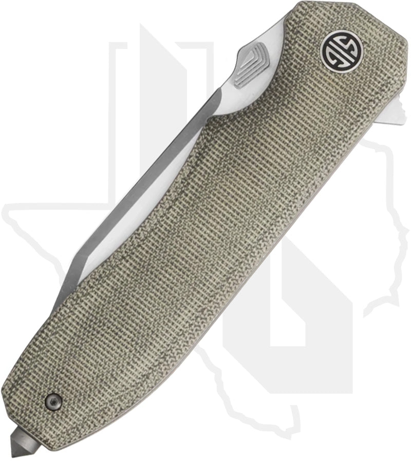 EIKONIC Validus VA9GT - Olive Green Micarta, Two Tone Hand-Rubbed Satin & Dark Acid Stonewashed