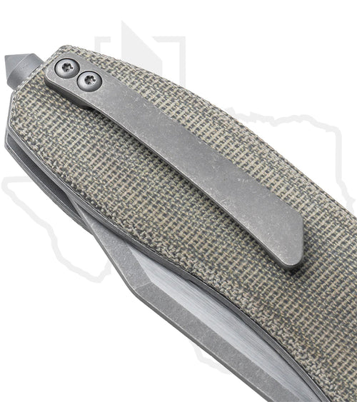 EIKONIC Validus VA9GT - Olive Green Micarta, Two Tone Hand-Rubbed Satin & Dark Acid Stonewashed