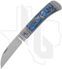 Jack Wolf Knives Venom Jack VENOM-02-MRBCF-BLU - Blue Marbled Carbon Fiber