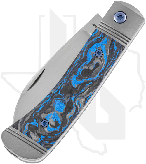 Jack Wolf Knives Venom Jack VENOM-02-MRBCF-BLU - Blue Marbled Carbon Fiber