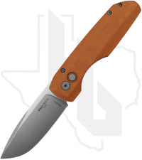 Pro-Tech Vero Synapse VERO1211-NATURALLINEN - Black Aluminum, Natural Linen Micarta, Stonewashed