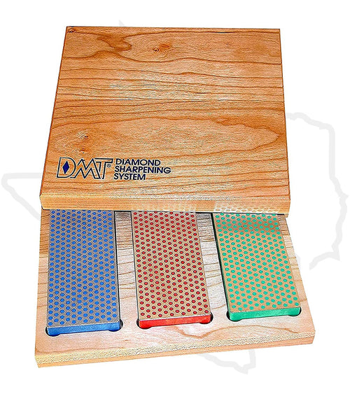 DMT Diamond Sharpeners 6" Diamond Whetstone Models in Wood Box W6EFC - 3-Pack