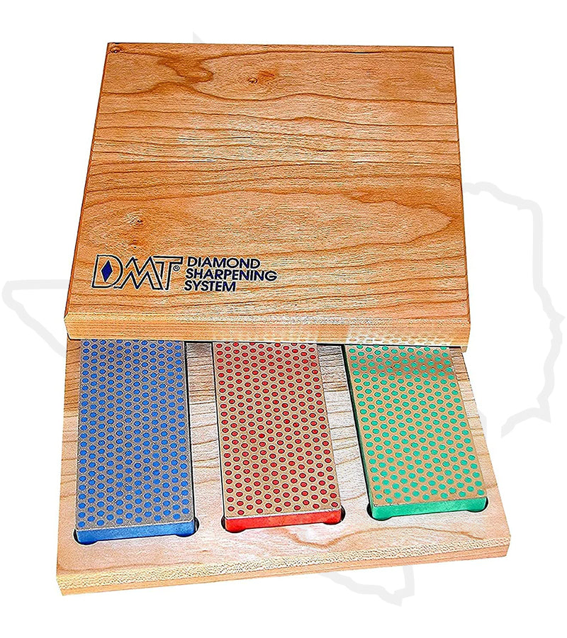 DMT Diamond Sharpeners 6" Diamond Whetstone Models in Wood Box W6EFC - 3-Pack