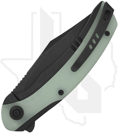 WE Snick WE19022F-4 - Black Titanium, Natural G-10, Black Stonewashed