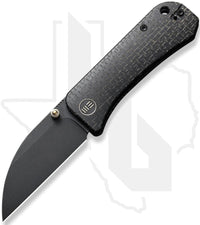 WE Banter Wharncliffe WE19068J-1 - Black Burlap Micarta, Black Stonewashed
