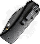 WE Banter Wharncliffe WE19068J-1 - Black, Burlap Micarta, Black Stonewash