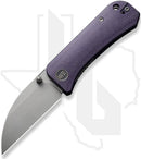 WE Banter Wharncliffe WE19068J-2 - Purple Canvas Micarta, Stonewashed