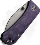 WE Banter Wharncliffe WE19068J-2 - Purple, Canvas Micarta, Stonewash