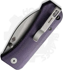 WE Banter Wharncliffe WE19068J-2 - Purple, Canvas Micarta, Stonewash