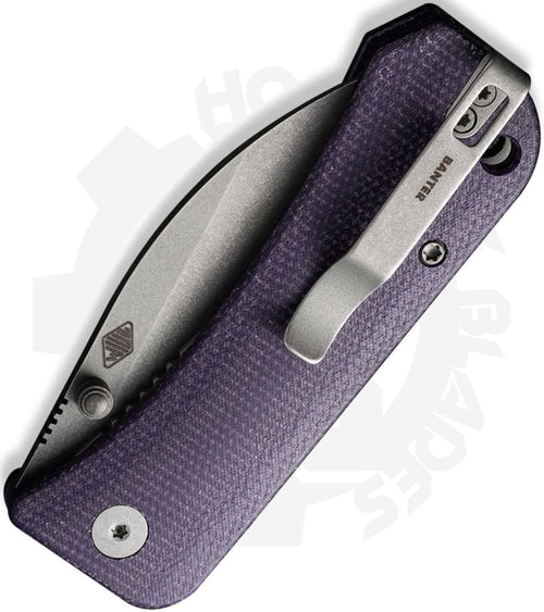 WE Banter Wharncliffe WE19068J-2 - Purple, Canvas Micarta, Stonewash