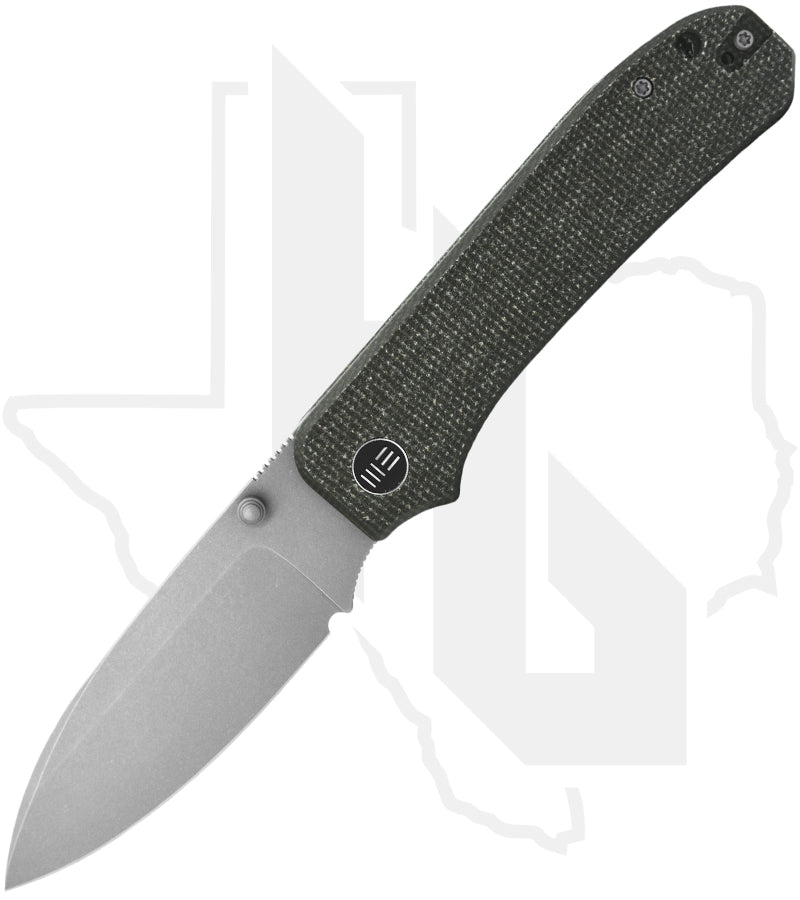 WE Big Banter WE21045-2 - Green Canvas Micarta, Stonewashed