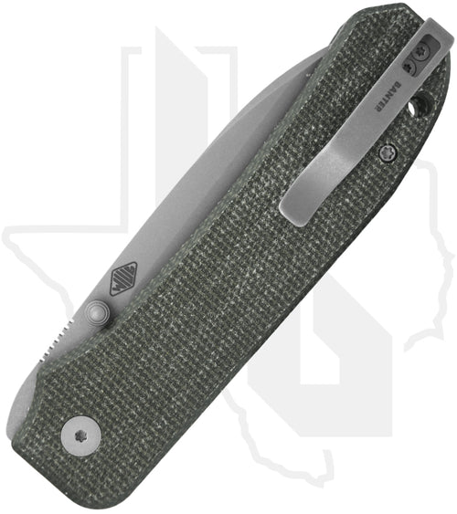 WE Big Banter WE21045-2 - Green Canvas Micarta, Stonewashed