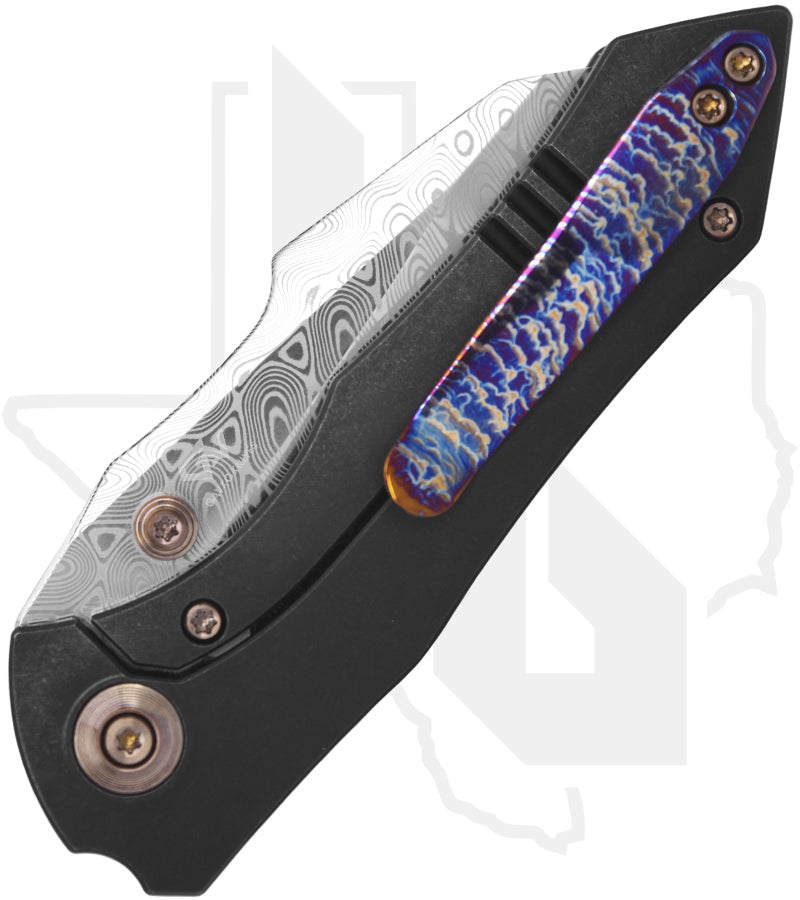 WE High-Fin WE22005-DS1 - Black, Titanium, Damasteel