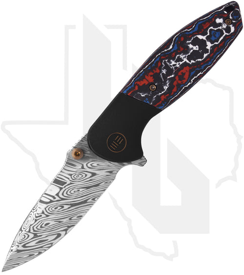 WE Nitro Mini WE22015-DS1 - Titanium, Nebula Fat Carbon, Damasteel