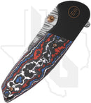 WE Nitro Mini WE22015-DS1 - Titanium, Nebula Fat Carbon, Damasteel