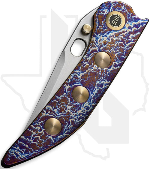 WE Attor WE23037-2 - Flamed Titanium, Golden Titanium Inlay