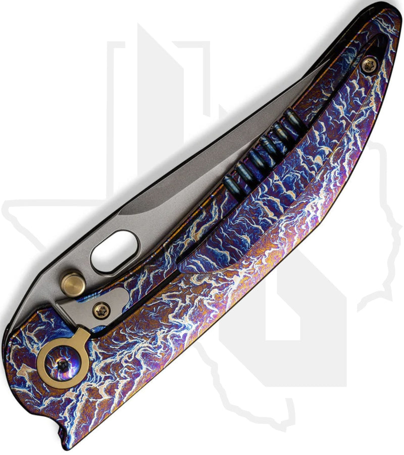 WE Attor WE23037-2 - Flamed Titanium, Golden Titanium Inlay