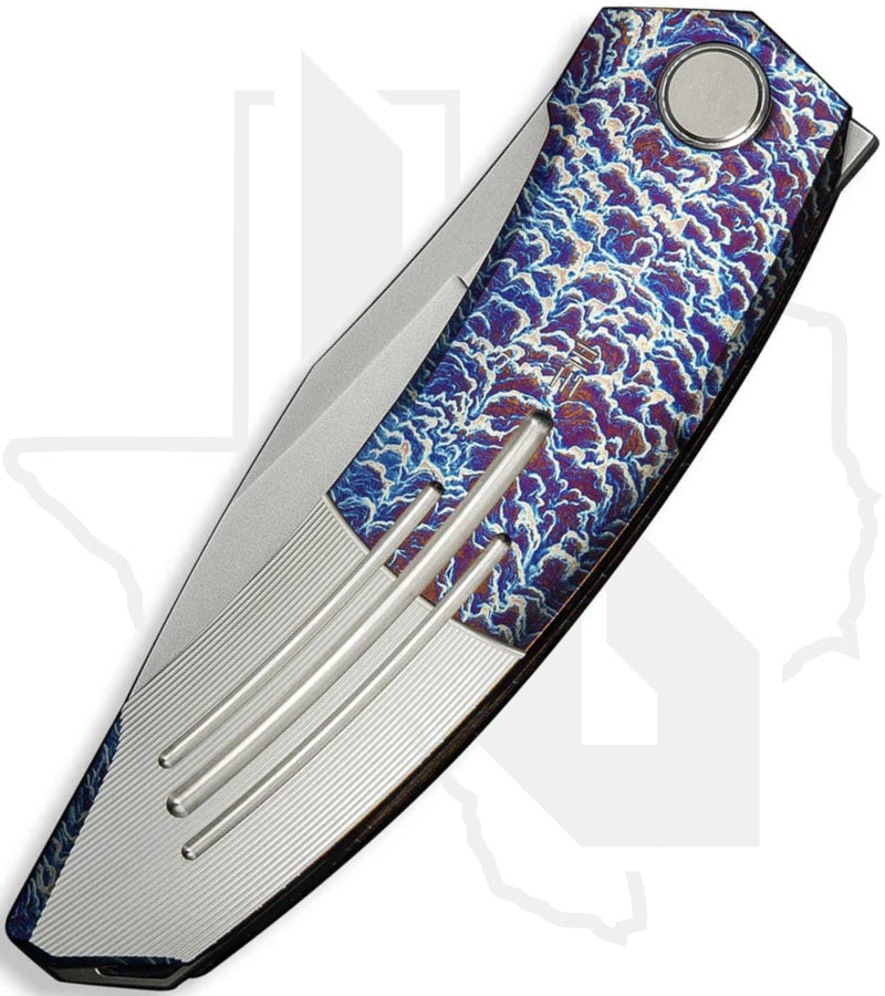 WE Sine Wave WE23069B-4 - Flamed Titanium, Polished Handle