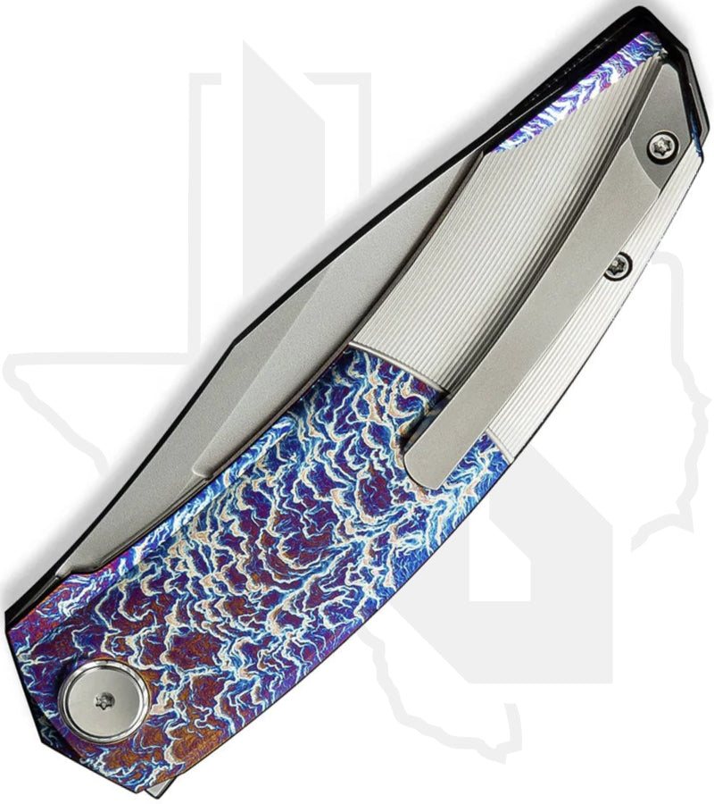 WE Sine Wave WE23069B-4 - Flamed Titanium, Bead Blasted