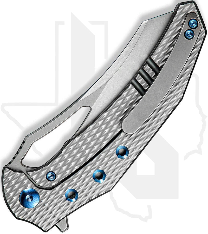 WE Epaulette WE24024-3 - Diamond Milled Titanium, Bead Blasted