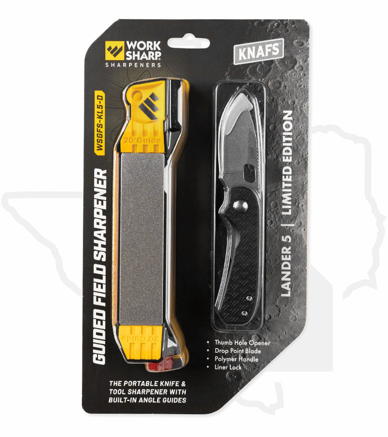 Work Sharp Guided Field Sharpener & KNAFS Lander 5 Bundle WSGFS-JK5-D
