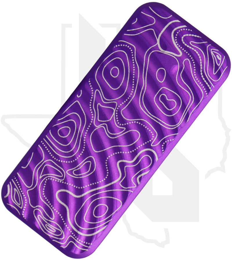 Rivery Manufacturing Zero ZERO-M-OTF-O-6061-CADLAB-PU - CadLabCNC Purple Aluminum, Original Milling, Topo Engraving